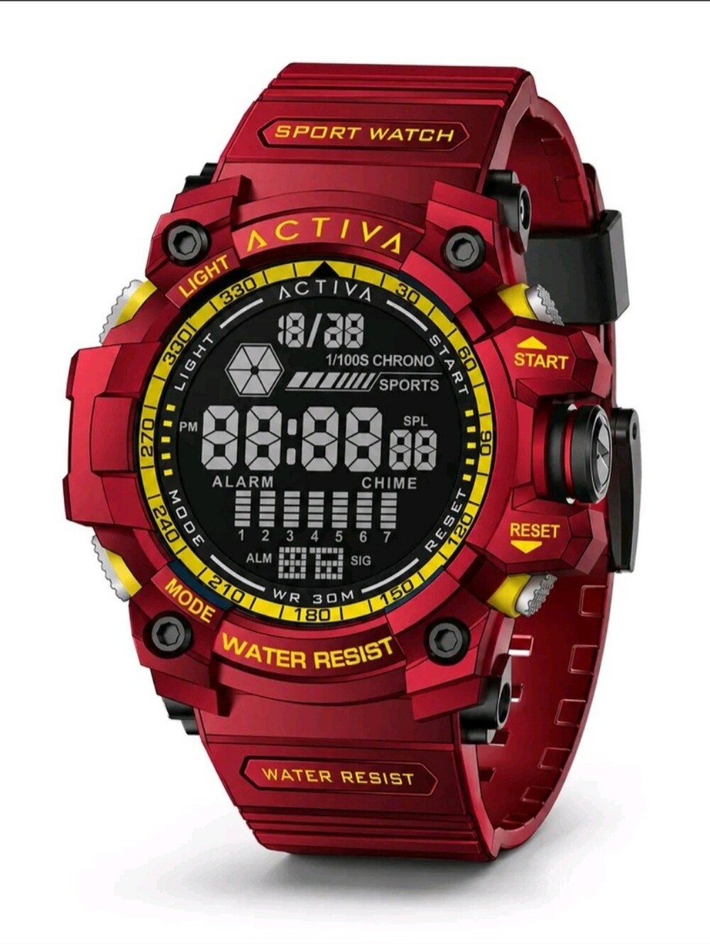 Invicta Red and Yellow Digital Sport Watch